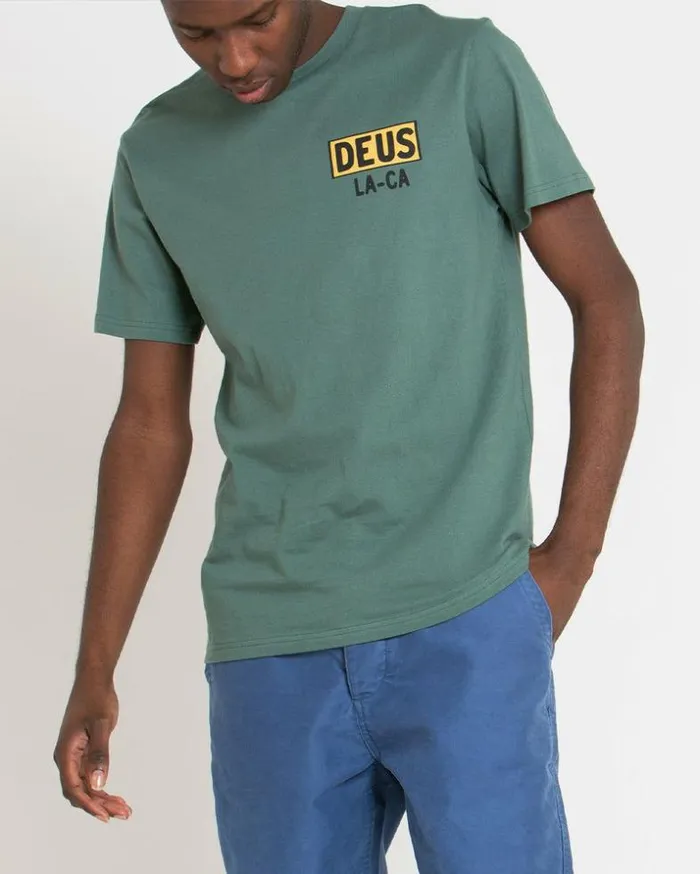 Mens Deus Ex Machina Tees Super Stitious Tee 8211 Work Green Work Green