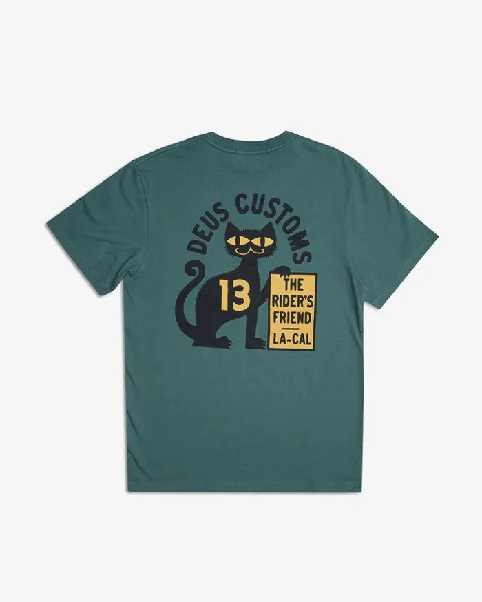 Mens Deus Ex Machina Tees Super Stitious Tee 8211 Work Green Work Green Mens Deus Ex Machina Tees Super Stitious Tee 8211 Work Green Work Green