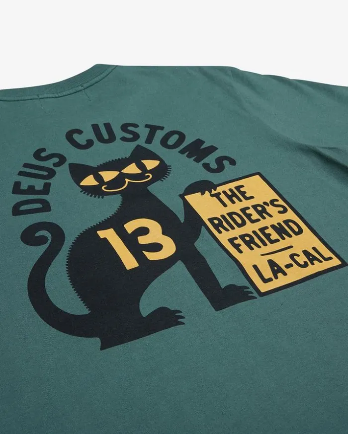 Mens Deus Ex Machina Tees Super Stitious Tee 8211 Work Green Work Green Mens Deus Ex Machina Tees Super Stitious Tee 8211 Work Green Work Green