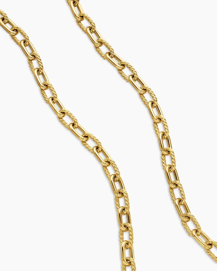 Mens DY Madison Chain Necklace In 18K Yellow Gold 6mm Men David Yurman Chains Mens DY Madison Chain Necklace In 18K Yellow Gold 6mm Men David Yurman Chains