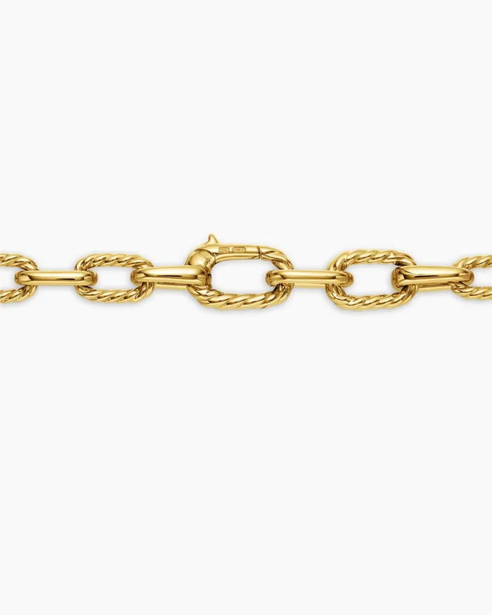Mens DY Madison Chain Necklace In 18K Yellow Gold 6mm Men David Yurman Chains Mens DY Madison Chain Necklace In 18K Yellow Gold 6mm Men David Yurman Chains