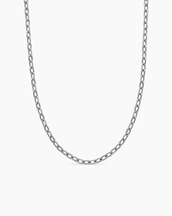 Mens DY Madison Chain Necklace In Sterling Silver 6mm Men David Yurman Chains