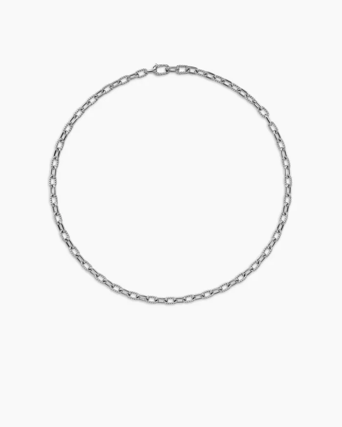 Mens DY Madison Chain Necklace In Sterling Silver 6mm Men David Yurman Chains Mens DY Madison Chain Necklace In Sterling Silver 6mm Men David Yurman Chains