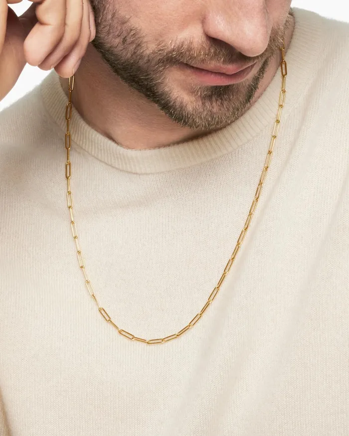 Mens Streamline Chain Necklace In 18K Yellow Gold 35mm Men David Yurman Chains Mens Streamline Chain Necklace In 18K Yellow Gold 35mm Men David Yurman Chains