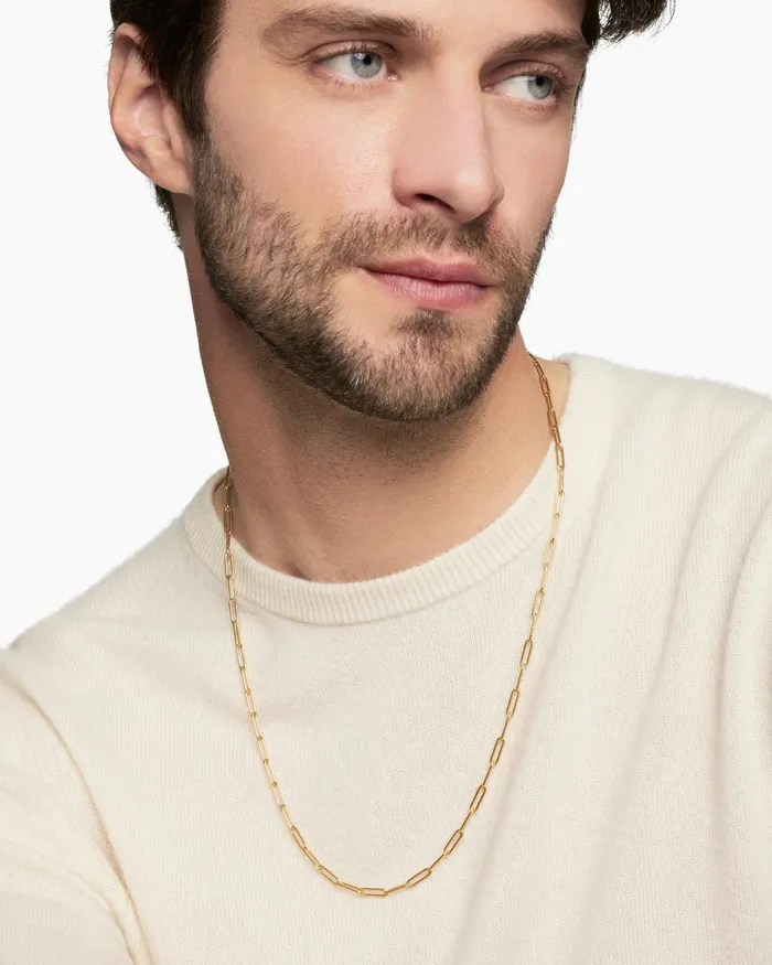 Mens Streamline Chain Necklace In 18K Yellow Gold 35mm Men David Yurman Chains Mens Streamline Chain Necklace In 18K Yellow Gold 35mm Men David Yurman Chains