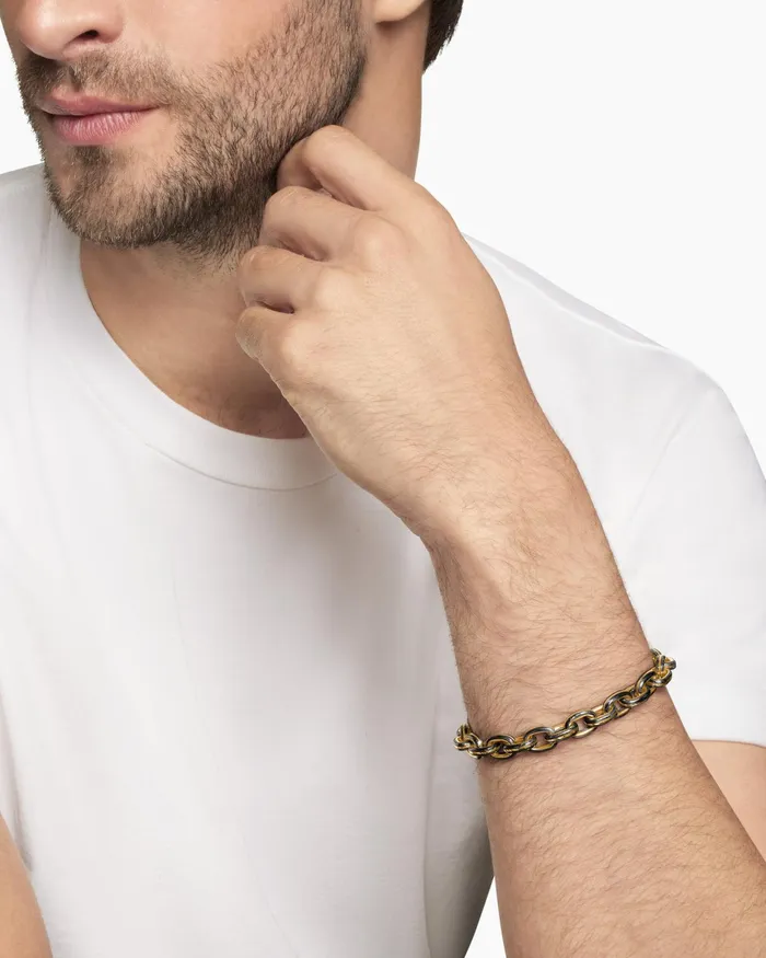 Mens Streamline Oval Link Bracelet In 18K Yellow Gold 9mm Men David Yurman Chain Mens Streamline Oval Link Bracelet In 18K Yellow Gold 9mm Men David Yurman Chain