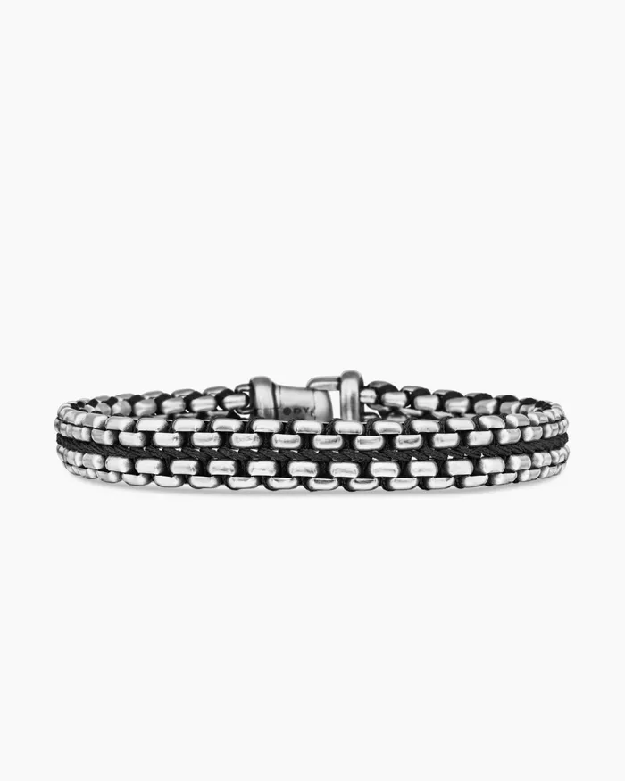 Mens Woven Box Chain Bracelet In Sterling Silver 12mm Men David Yurman Chain