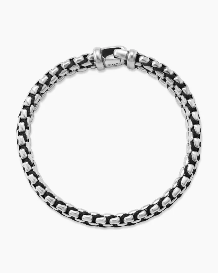 Mens Woven Box Chain Bracelet In Sterling Silver 12mm Men David Yurman Chain Mens Woven Box Chain Bracelet In Sterling Silver 12mm Men David Yurman Chain