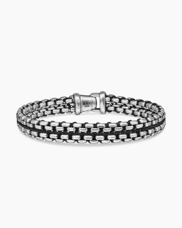 Mens Woven Box Chain Bracelet In Sterling Silver 12mm Men David Yurman Chain Mens Woven Box Chain Bracelet In Sterling Silver 12mm Men David Yurman Chain