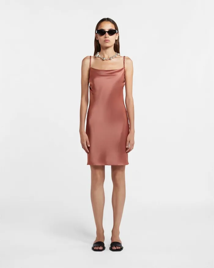 Merva Brown Terra Women Nanushka Dresses