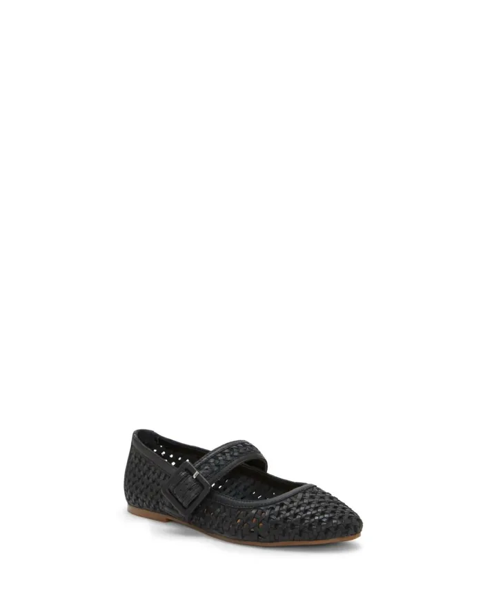 Millit Woven Mary Jane Flat Black Women Lucky Brand Shoes