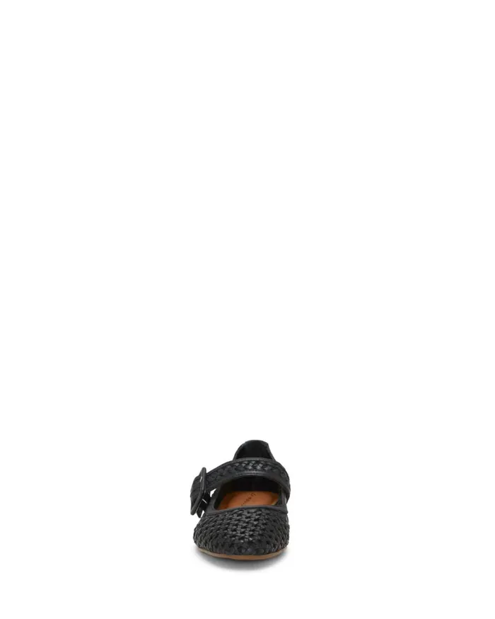 Millit Woven Mary Jane Flat Black Women Lucky Brand Shoes