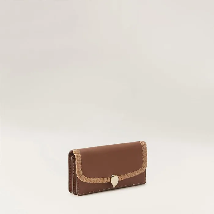 Mini Bags Bags Helen Kaminski Blisse Wallet With Raffia Cuoio Nougat