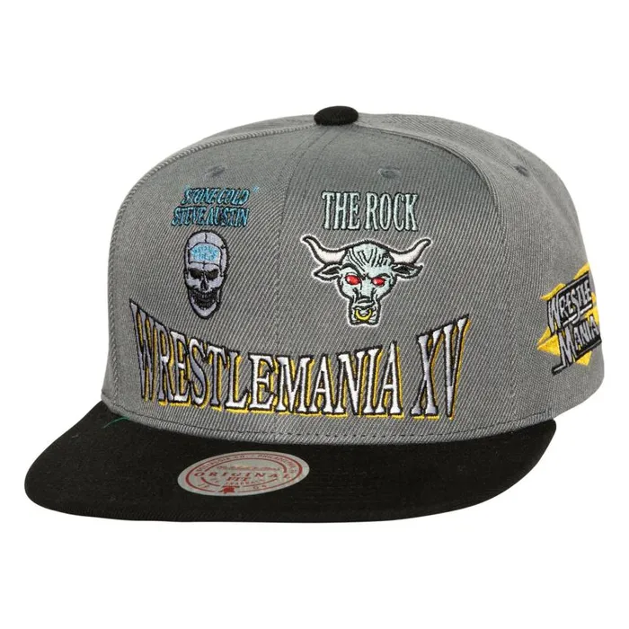 Mitchell and Ness 15 Snapback Wrestlemania Men Hats and Headwear