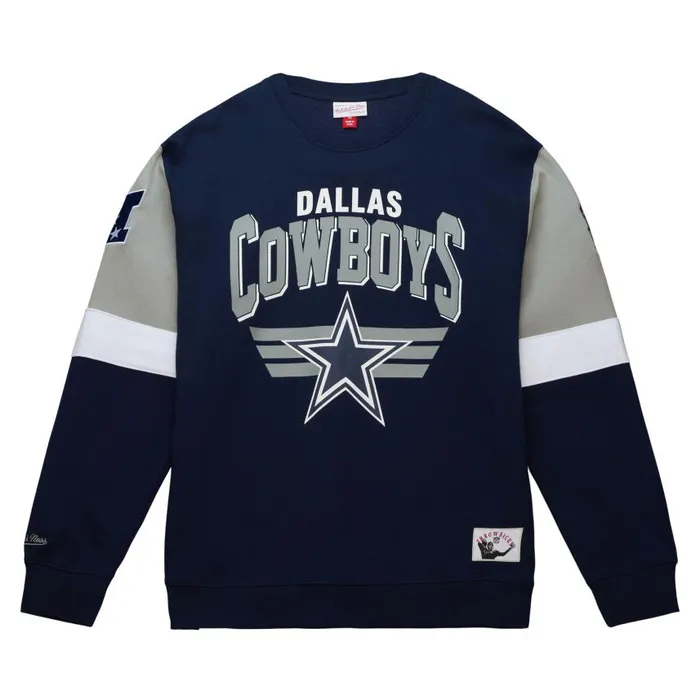Mitchell and Ness All Over Crew 30 Dallas Cowboys Men Hoodies and Sweatshirts Mitchell and Ness All Over Crew 30 Dallas Cowboys Men Hoodies and Sweatshirts