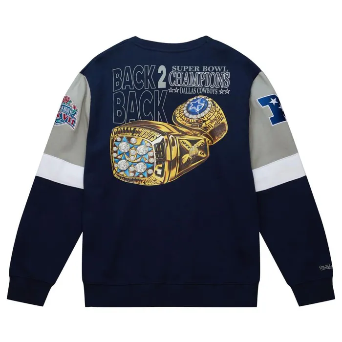 Mitchell and Ness All Over Crew 30 Dallas Cowboys Men Hoodies and Sweatshirts Mitchell and Ness All Over Crew 30 Dallas Cowboys Men Hoodies and Sweatshirts