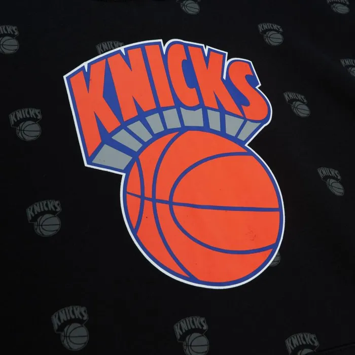 Mitchell and Ness AOP Fleece Hoodie New York Knicks Men Hoodies and Sweatshirts