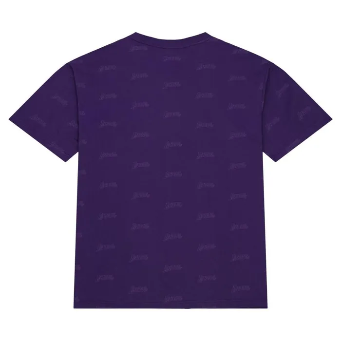 Mitchell and Ness AOP SS Top Los Angeles Lakers Men TShirts and Tops