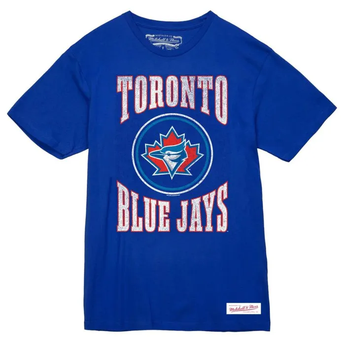 Mitchell and Ness Arched Logo Slub Tee Toronto Blue Jays Men TShirts and Tops Mitchell and Ness Arched Logo Slub Tee Toronto Blue Jays Men TShirts and Tops