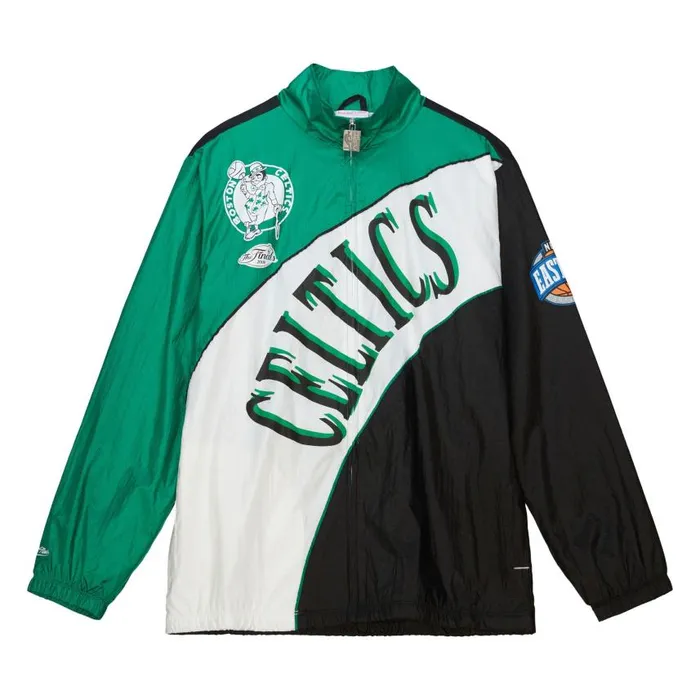 Mitchell and Ness Arched Retro Lined Windbreaker Boston Celtics Men Jackets and Outerwear Mitchell and Ness Arched Retro Lined Windbreaker Boston Celtics Men Jackets and Outerwear