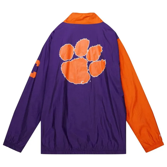 Mitchell and Ness Arched Retro Lined Windbreaker Clemson University Men Jackets and Outerwear Mitchell and Ness Arched Retro Lined Windbreaker Clemson University Men Jackets and Outerwear