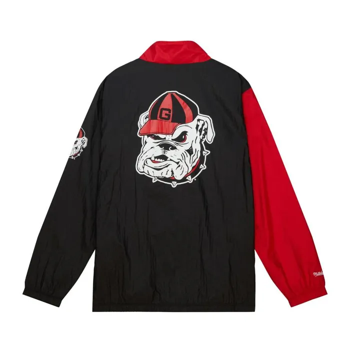 Mitchell and Ness Arched Retro Lined Windbreaker University Of Georgia Men Jackets and Outerwear Mitchell and Ness Arched Retro Lined Windbreaker University Of Georgia Men Jackets and Outerwear