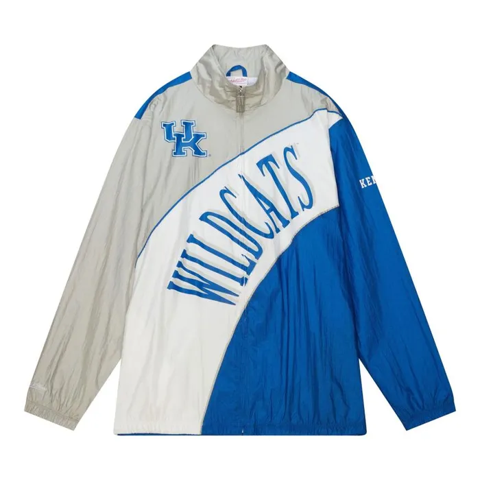 Mitchell and Ness Arched Retro Lined Windbreaker University Of Kentucky Men Jackets and Outerwear Mitchell and Ness Arched Retro Lined Windbreaker University Of Kentucky Men Jackets and Outerwear