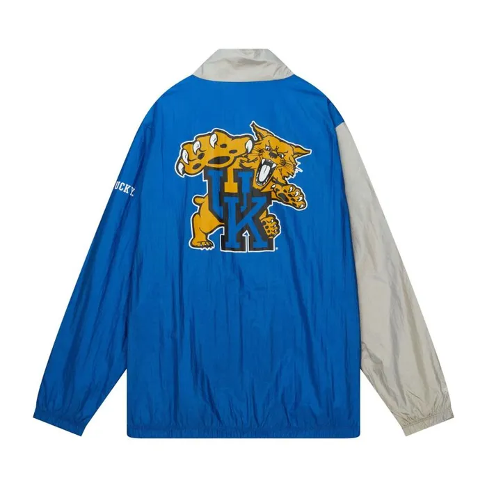 Mitchell and Ness Arched Retro Lined Windbreaker University Of Kentucky Men Jackets and Outerwear Mitchell and Ness Arched Retro Lined Windbreaker University Of Kentucky Men Jackets and Outerwear