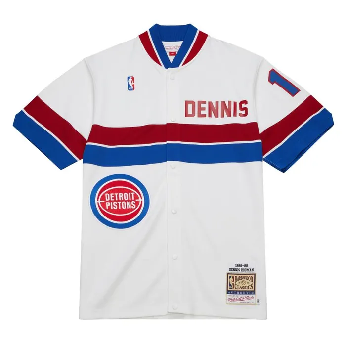 Mitchell and Ness Authentic Dennis Rodman Detroit Pistons 198889 Shooting Shirt Men Jackets and Outerwear Mitchell and Ness Authentic Dennis Rodman Detroit Pistons 198889 Shooting Shirt Men Jackets and Outerwear