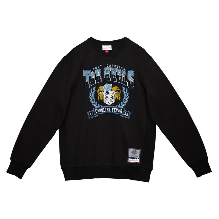 Mitchell and Ness Baseline Crew University Of North Carolina Men Hoodies and Sweatshirts Mitchell and Ness Baseline Crew University Of North Carolina Men Hoodies and Sweatshirts