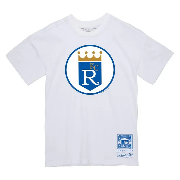 Mitchell and Ness Basic Logo 1 Tee Kansas City Royals Men TShirts and Tops