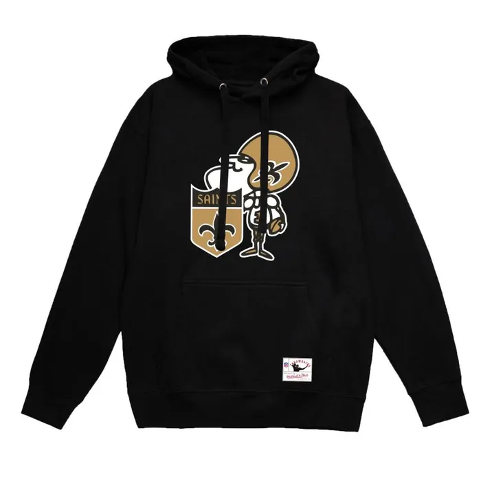 Mitchell and Ness Basic Logo 2 Hoodie New Orleans Saints Men Hoodies and Sweatshirts Mitchell and Ness Basic Logo 2 Hoodie New Orleans Saints Men Hoodies and Sweatshirts