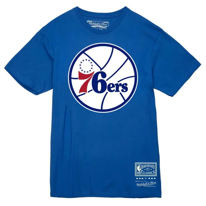 Mitchell and Ness Basic Logo 2 Tee Philadelphia 76ers Men TShirts and Tops