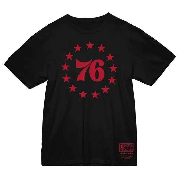 Mitchell and Ness Basic Logo 3 Tee Philadelphia 76ers Men TShirts and Tops