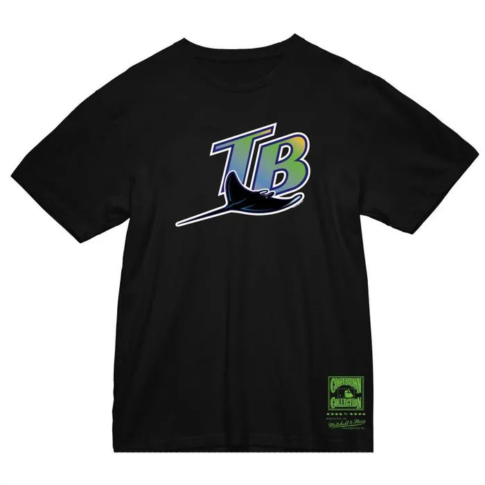 Mitchell and Ness Basic Logo 3 Tee Tampa Bay Rays Men TShirts and Tops