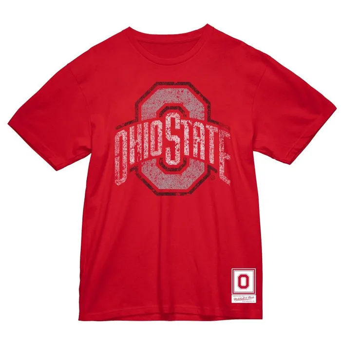 Mitchell and Ness Big Logo Tee Ohio State Men TShirts and Tops