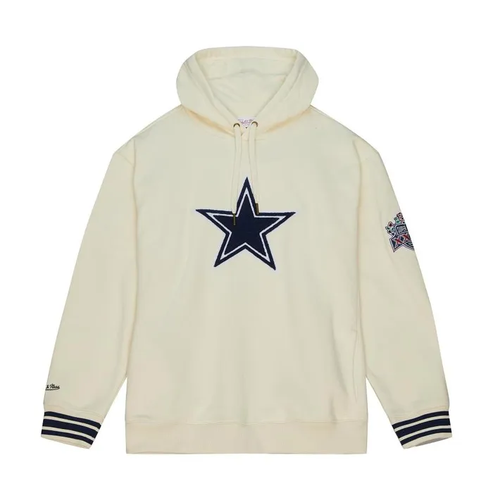 Mitchell and Ness Chainstitch Heavyweight Hoodie Retro Dallas Cowboys Men Hoodies and Sweatshirts Mitchell and Ness Chainstitch Heavyweight Hoodie Retro Dallas Cowboys Men Hoodies and Sweatshirts