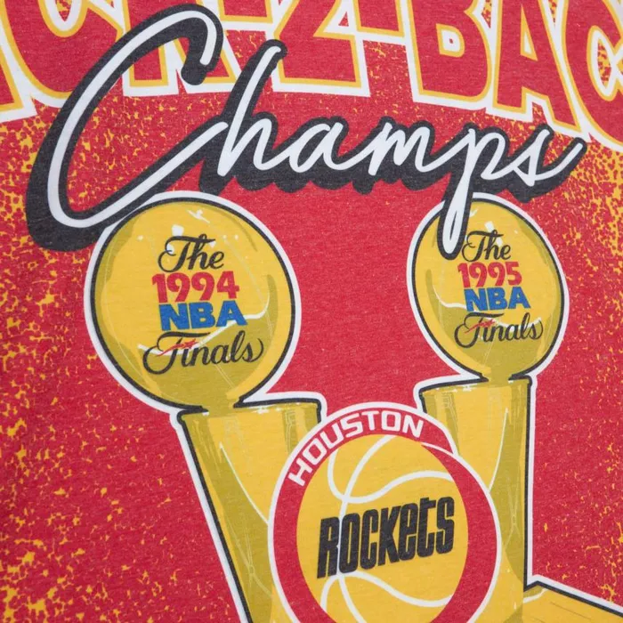 Mitchell and Ness Champ City Sublimated SS Tee Houston Rockets Men TShirts and Tops