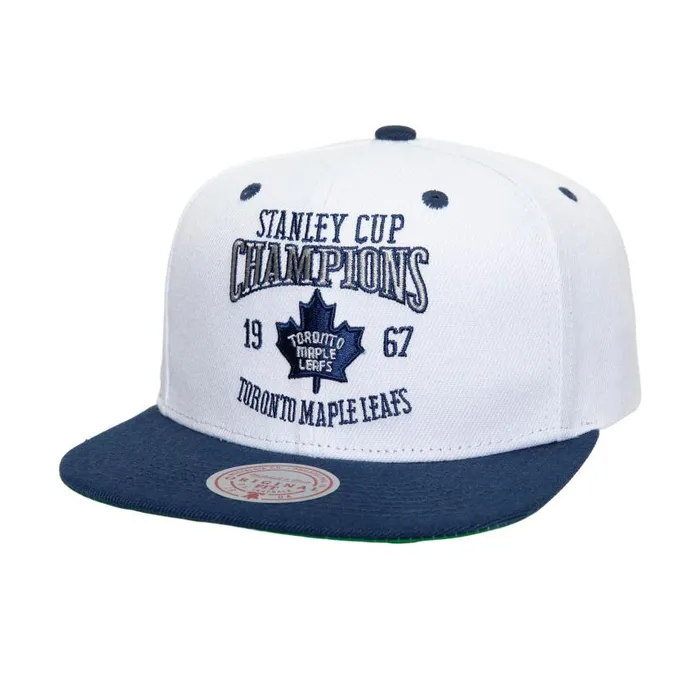 Mitchell and Ness Champ Series Snapback Vntg Toronto Maple Leafs Men Hats and Headwear