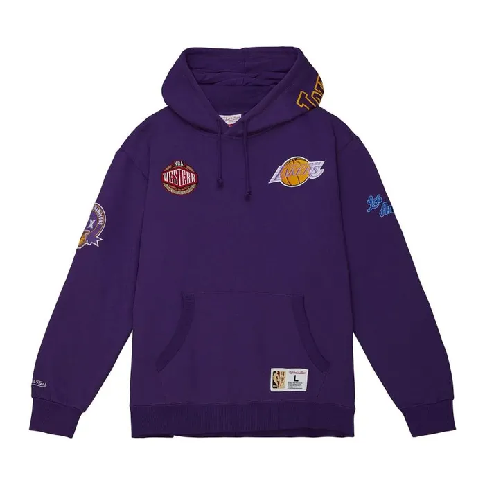 Mitchell and Ness City Collection Fleece Hoody Los Angeles Lakers Men Hoodies and Sweatshirts Mitchell and Ness City Collection Fleece Hoody Los Angeles Lakers Men Hoodies and Sweatshirts