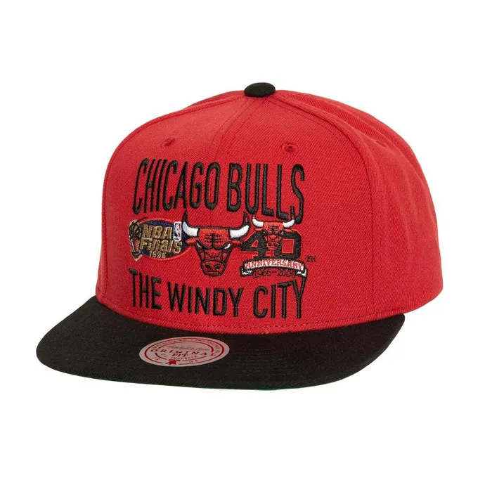 Mitchell and Ness City Love Snapback Chicago Bulls Men Hats and Headwear