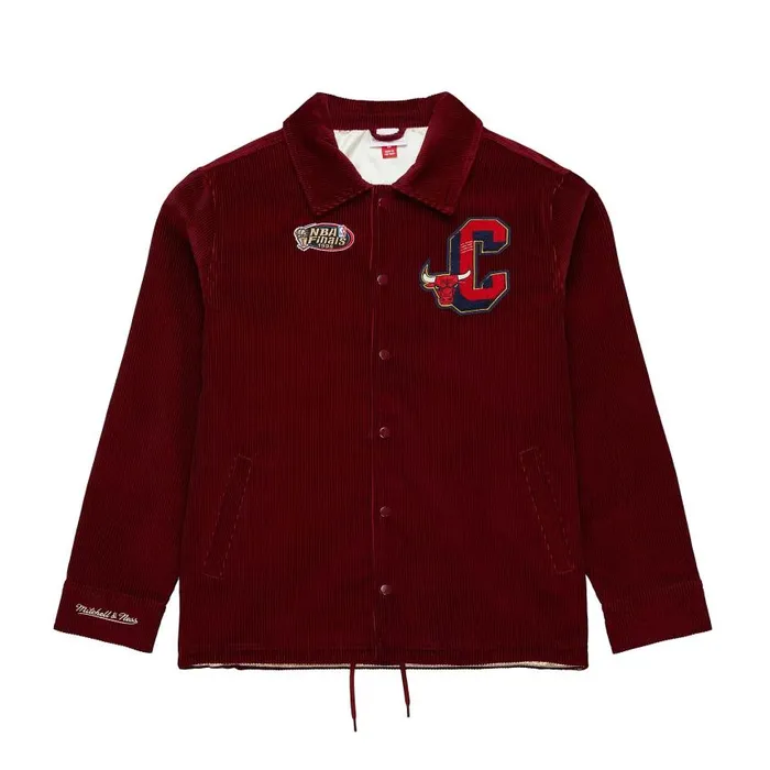 Mitchell and Ness Collegiate Coaches Jacket Chicago Bulls Men Jackets and Outerwear Mitchell and Ness Collegiate Coaches Jacket Chicago Bulls Men Jackets and Outerwear