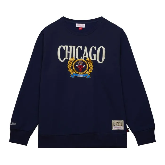 Mitchell and Ness Collegiate Crew Fleece Chicago Bulls Men Hoodies and Sweatshirts Mitchell and Ness Collegiate Crew Fleece Chicago Bulls Men Hoodies and Sweatshirts