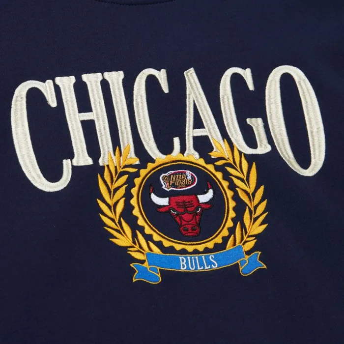 Mitchell and Ness Collegiate Crew Fleece Chicago Bulls Men Hoodies and Sweatshirts