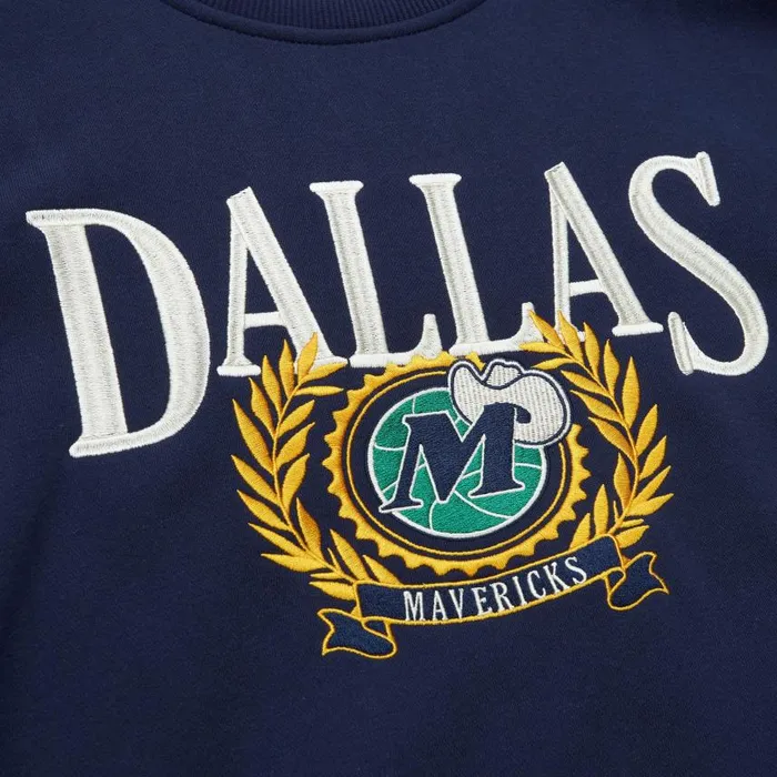 Mitchell and Ness Collegiate Crew Fleece Dallas Mavericks Men Hoodies and Sweatshirts