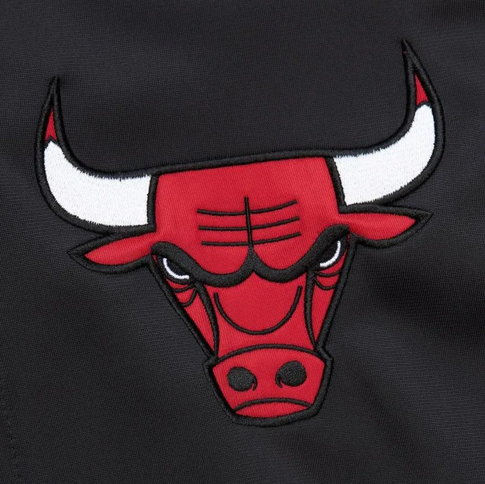 Mitchell and Ness Color Blocked Track Jacket Vintage Logo Chicago Bulls Men Jackets and Outerwear