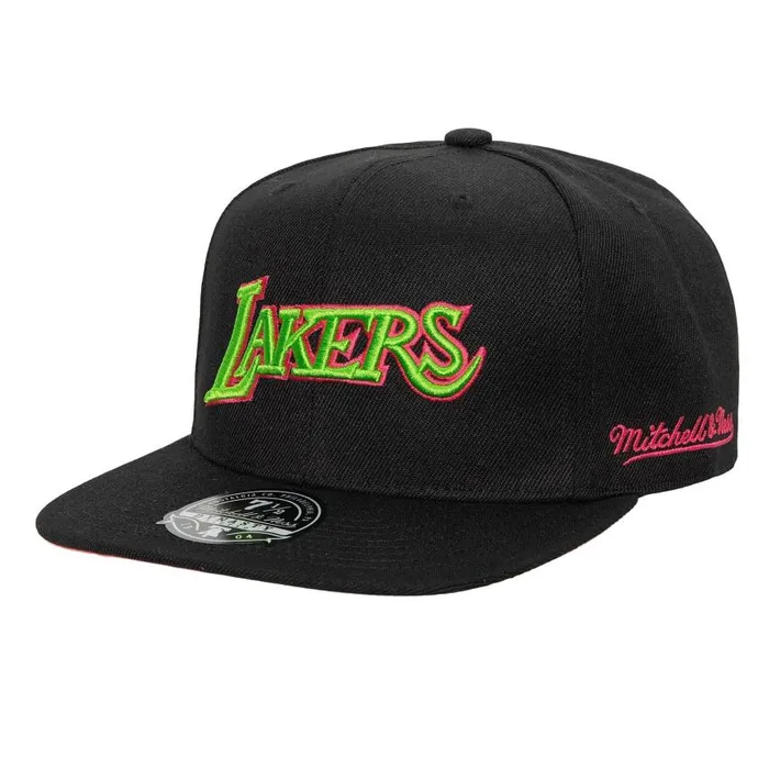 Mitchell and Ness Color Bomb Fitted HWC Los Angeles Lakers Men Hats and Headwear Mitchell and Ness Color Bomb Fitted HWC Los Angeles Lakers Men Hats and Headwear