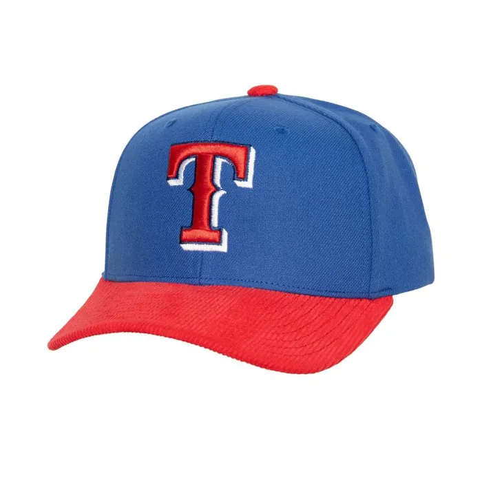 Mitchell and Ness Cord Pro Snapback Texas Rangers Men Hats and Headwear