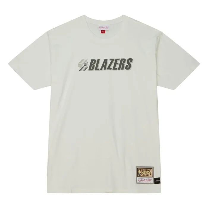 Mitchell and Ness Cream SS Tee Portland Trail Blazers Men TShirts and Tops