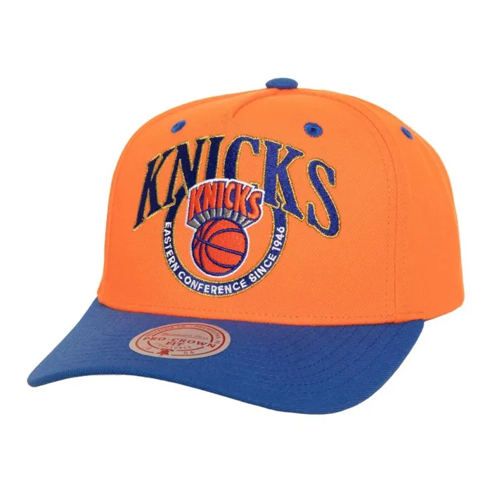 Mitchell and Ness Crown Jewels Pro Snapback HWC New York Knicks Men Hats and Headwear